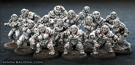 Female Orc 28mm fantasy football team